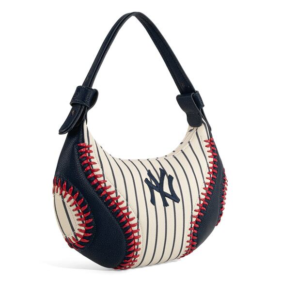 MLB New York Yankees Stripe Hobo Bag/Shoulder Bag *NEW w/ Tags & Dustbag - Picture 2 of 7